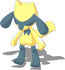 Kniehochpose-Pose von Riolu