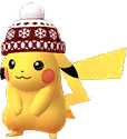 Pikachu mit Wintermütze