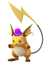 Raichu mit Zylinderhut