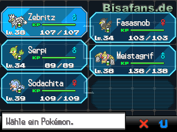 Rechts siehst du mein Team vor Betreten der Arena