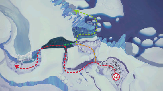 Karte von Frostiges Schneefeld - Schneefeld (Tag)