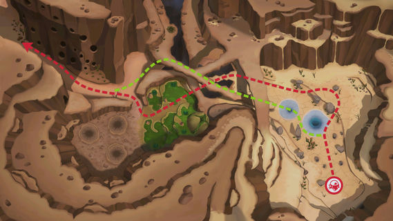 Karte von Trockenes Ödland (Tag)