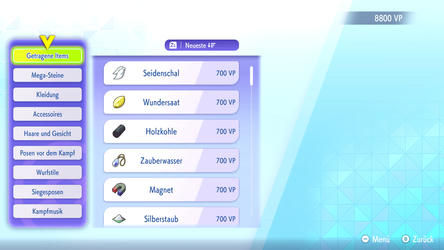 Pokémon Champions: Items für Pokémon