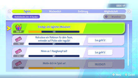 Pokémon Champions: Missionen