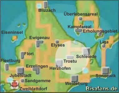 Karte für diesen Teil der Komplettlösung Karte