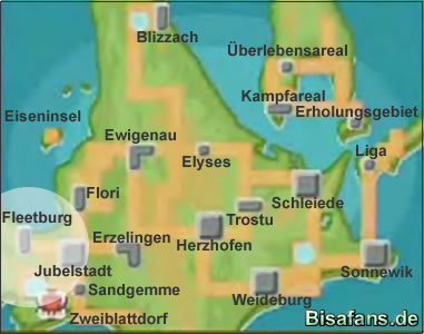 Karte für diesen Teil der Komplettlösung Karte