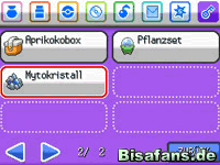 Mytokristall im Inventar Mytokristall im Inventar