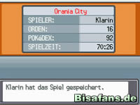 Nachdem ihr Mew abgeholt habt, müsst ihr euren Spielstand speichern! Nachdem ihr Mew abgeholt habt, müsst ihr euren Spielstand speichern!