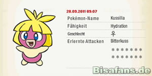 Die Pokémon besitzen auch wieder besondere Fähigkeiten wie das Kussilla mit Hydration beweist Die Pokémon besitzen auch wieder besondere Fähigkeiten wie das Kussilla mit Hydration beweist