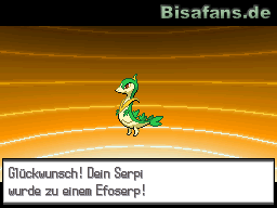 Mein Serpifeu entwickelte sich hier zu Efoserp weiter Mein Serpifeu entwickelte sich hier zu Efoserp weiter
