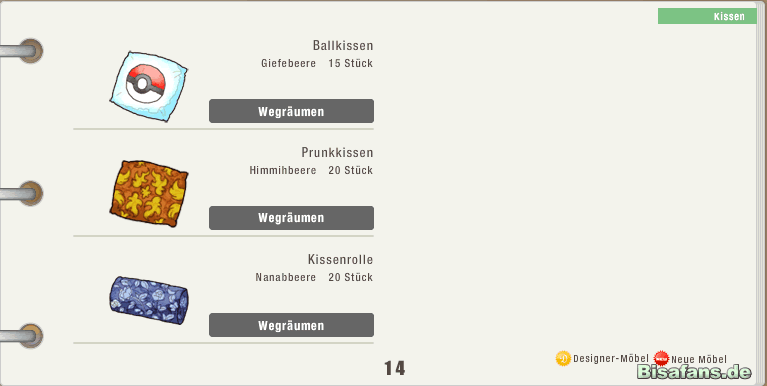 Möbel-Übersicht 14 Möbel-Übersicht 14