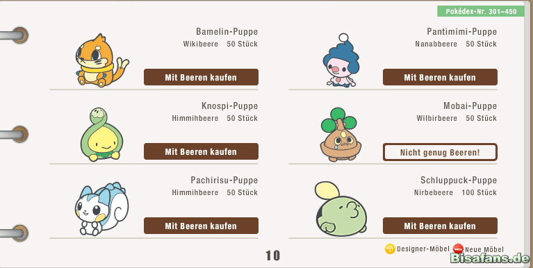 Puppen-Übersicht 9 Puppen-Übersicht 9