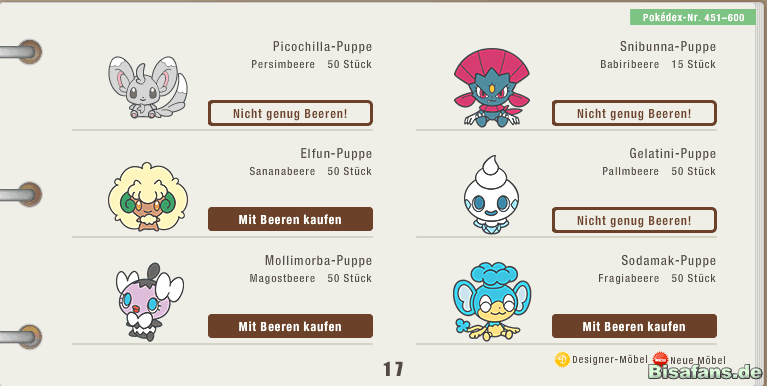 Puppen-Übersicht 16 Puppen-Übersicht 16