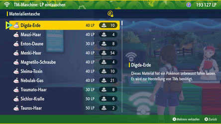LP durch Materialien in Pokémon Karmesin und Purpur LP durch Materialien in Pokémon Karmesin und Purpur