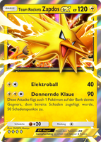 Team Rockets Pläne 021/072 Team Rockets Zapdos ex