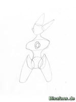 Zeichenkurs Deoxys (Angriffsform) - Schritt 3