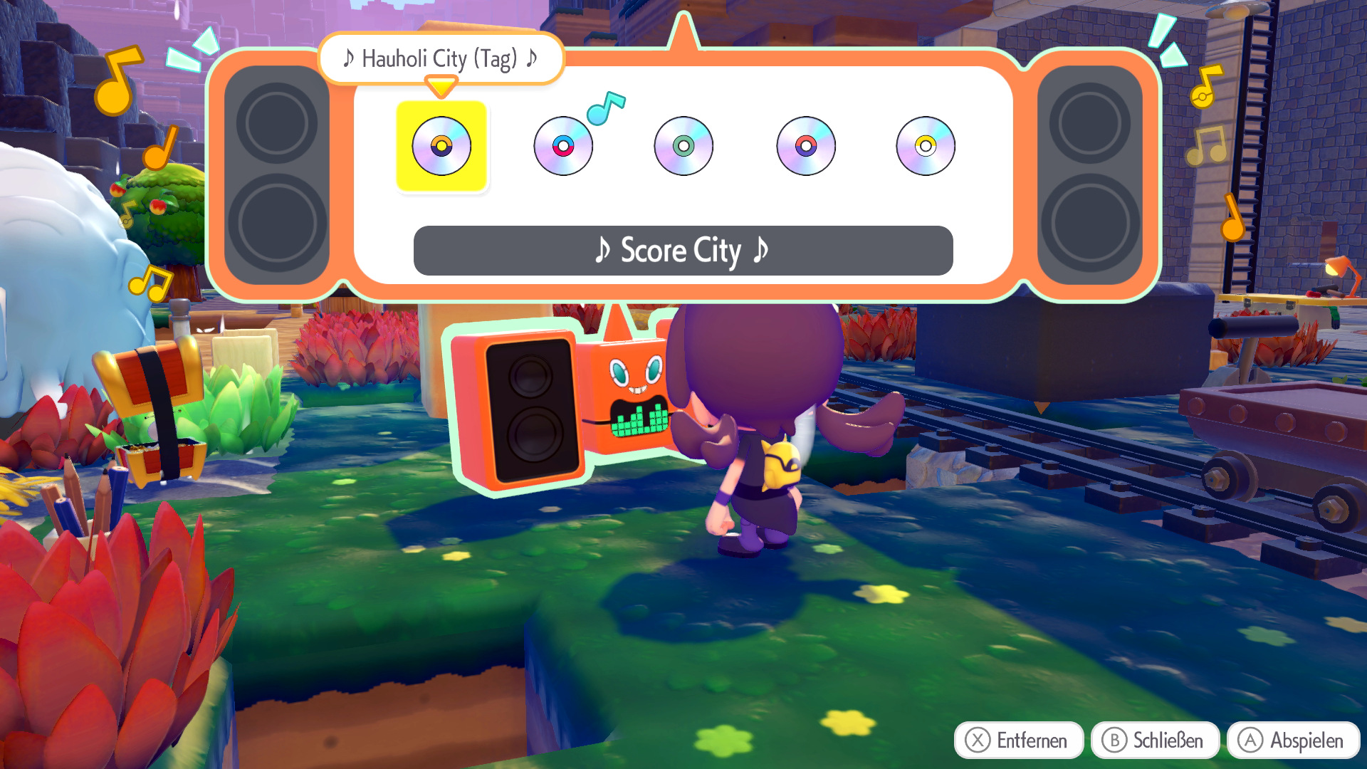 Pokémon Pokopia: CDs abspielen Pokémon Pokopia: CDs abspielen