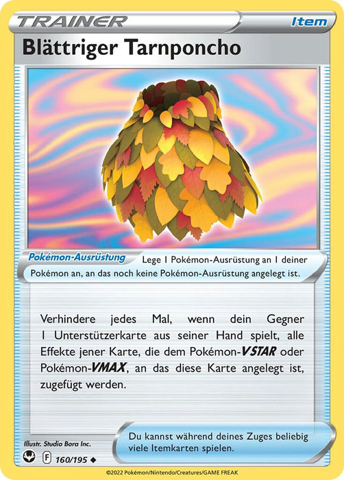 160/195 Blättriger Tarnponcho