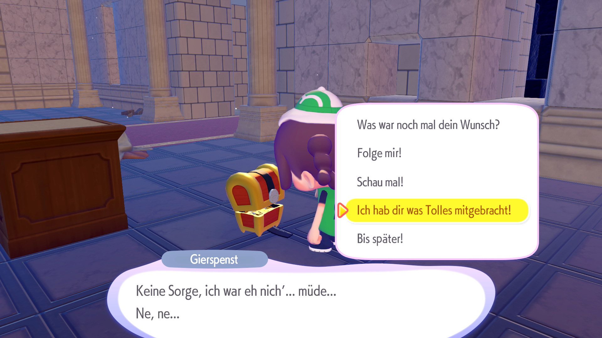 Screenshots zu Gierspenst in Pokémon Pokopia Screenshots zu Gierspenst in Pokémon Pokopia