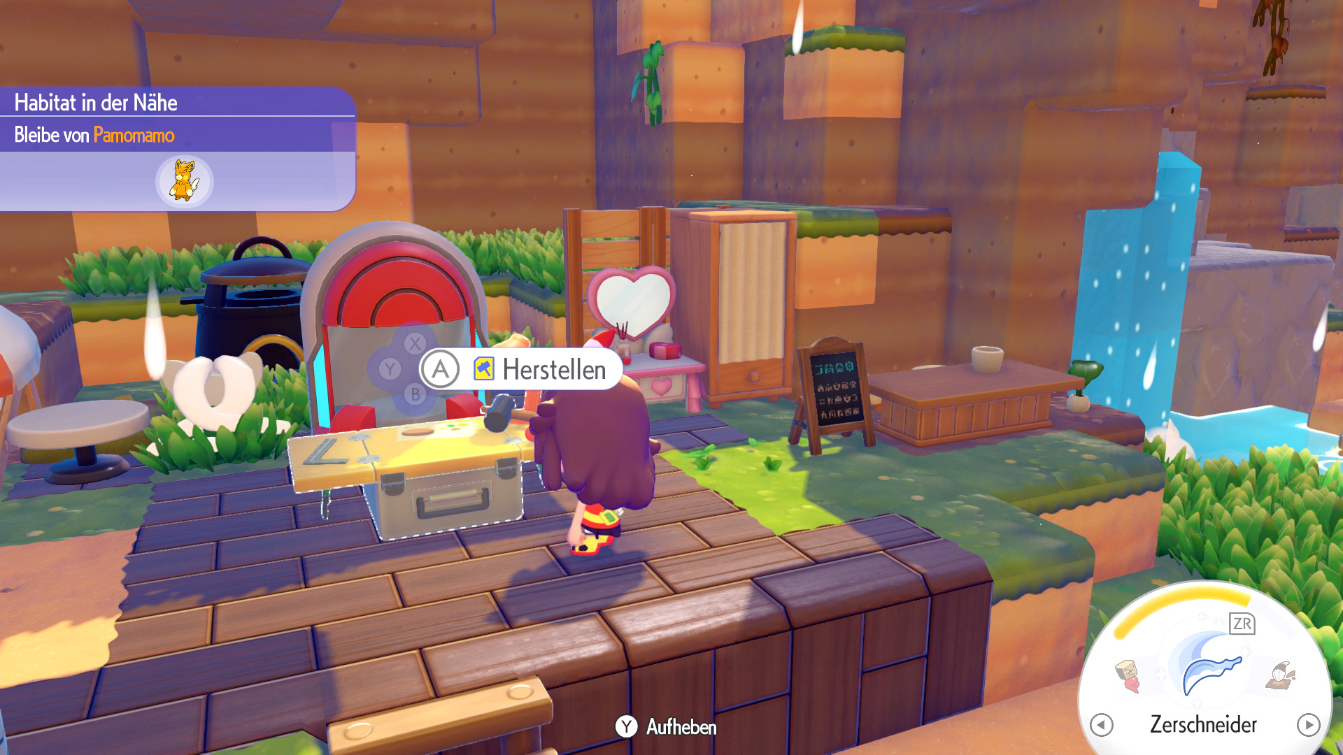 Screenshots zur Lagerstation in Pokémon Pokopia Screenshots zur Lagerstation in Pokémon Pokopia