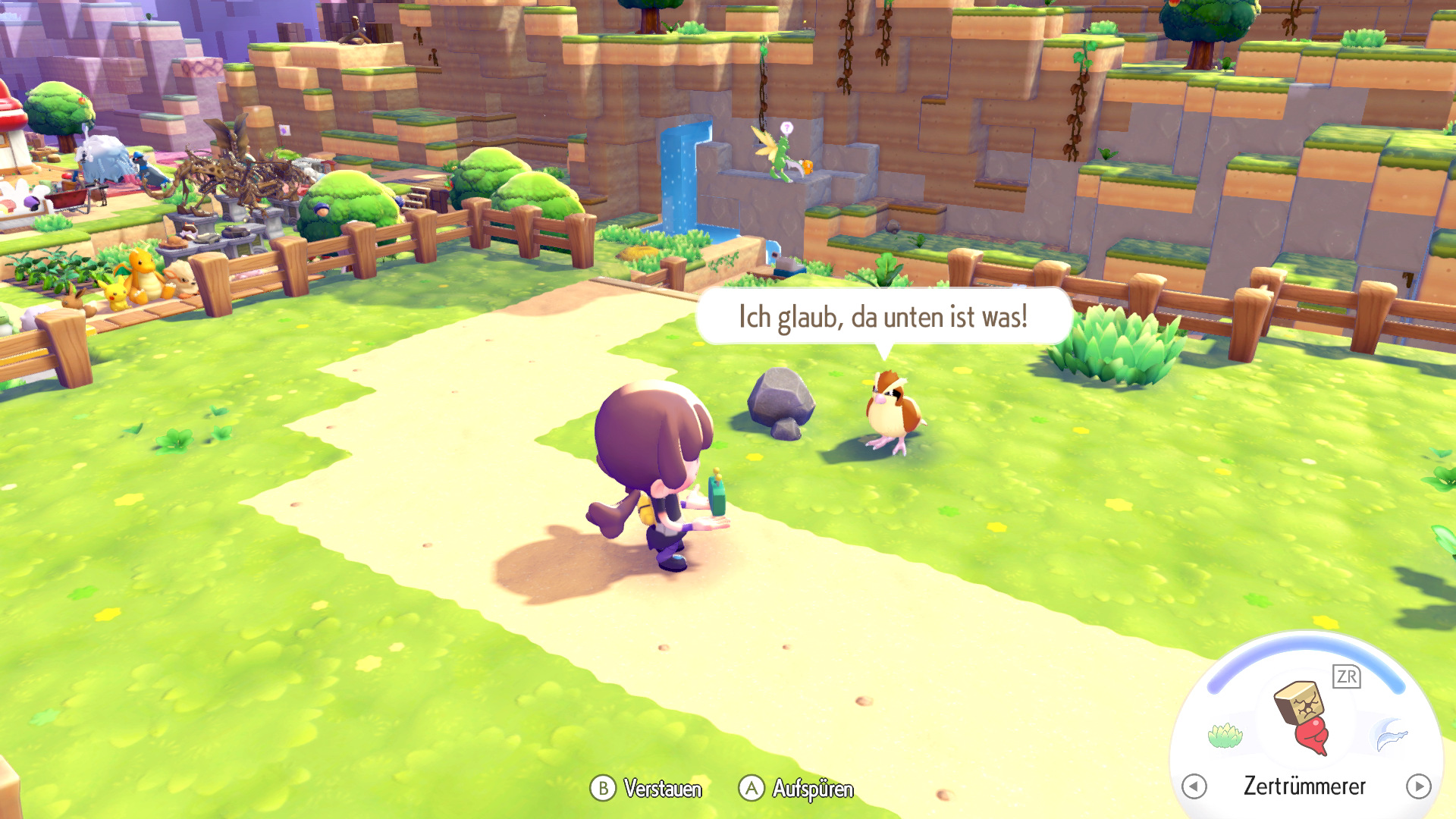 Screenshots zu Leuchtende Stellen in Pokémon Pokopia Screenshots zu Leuchtende Stellen in Pokémon Pokopia