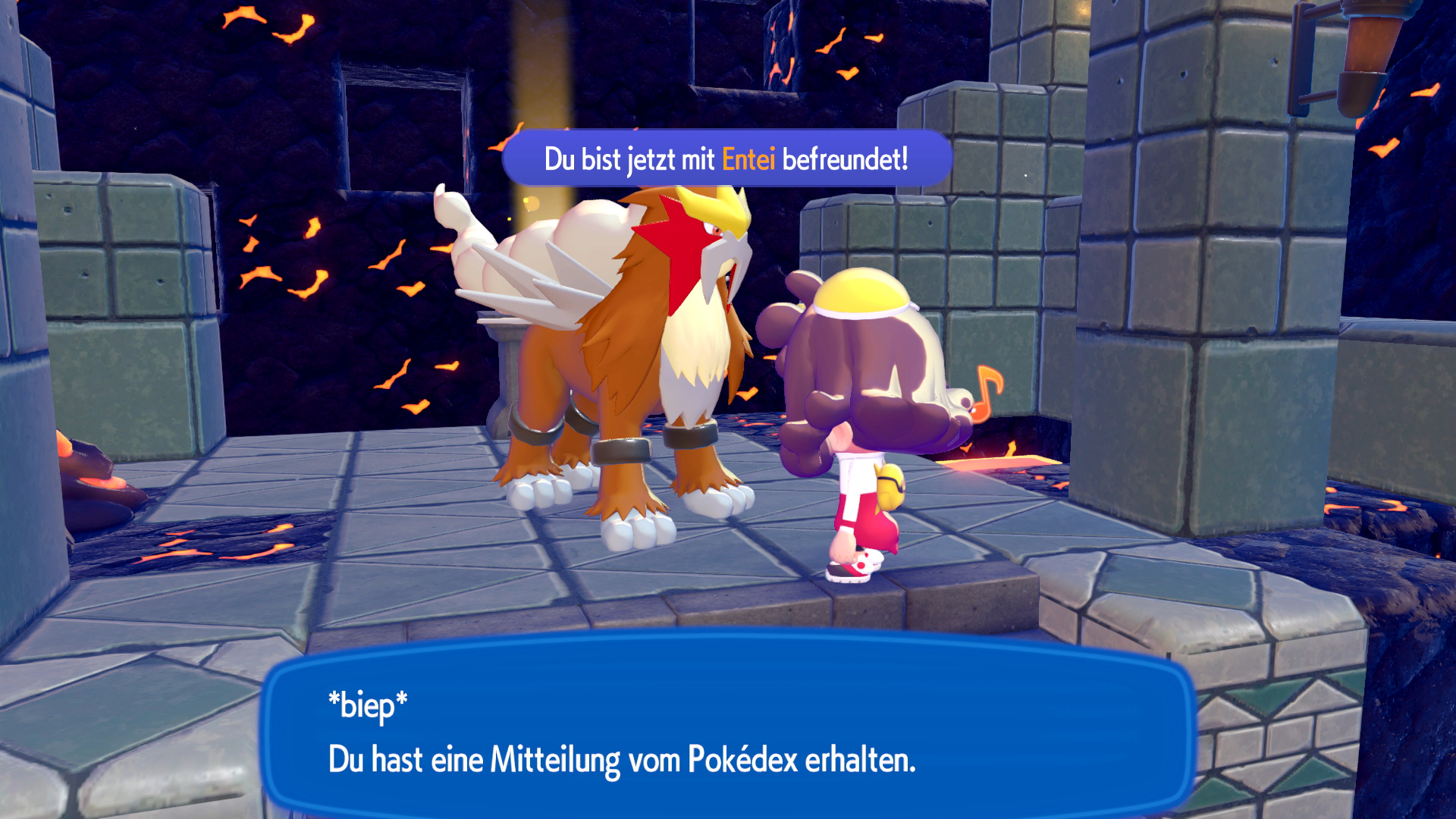 Screenshots zu Entei in Pokémon Pokopia Screenshots zu Entei in Pokémon Pokopia