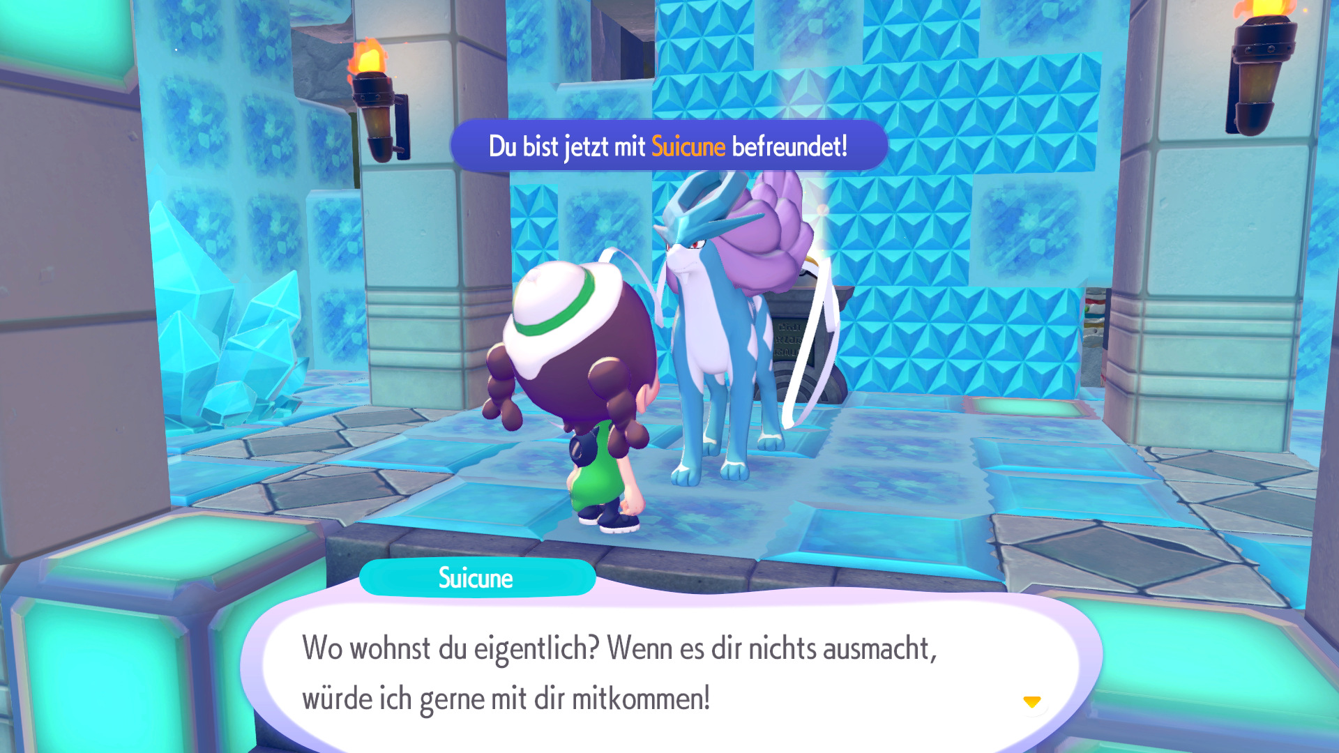 Screenshots zu Suicune in Pokémon Pokopia Screenshots zu Suicune in Pokémon Pokopia