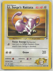 Gym Heroes 82/132 Lt. Surge's Rattata