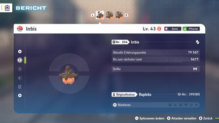 Irrbis und Pumpdjinn-Größen in Pokémon Pokémon-Legenden: Z-A