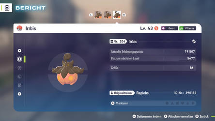 Irrbis und Pumpdjinn-Größen in Pokémon Pokémon-Legenden: Z-A