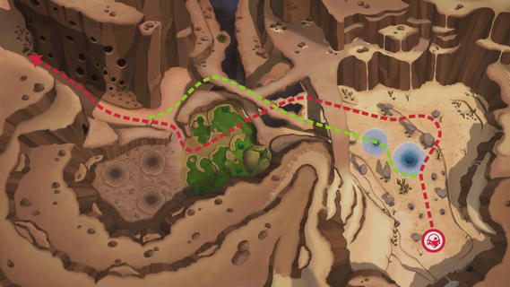 Karte von Trockenes Ödland (Tag)