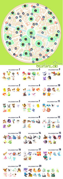 Karte (Smartphone) der Wildsektoren in Pokémon Pokémon-Legenden: Z-A