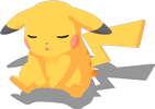 Hängeohrenpose-Pose von Pikachu