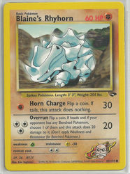 Gym Challenge 65/132 Blaine's Rhyhorn