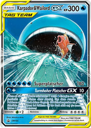 SM Black Star Promos SM166 Karpador & Wailord TAG TEAM GX