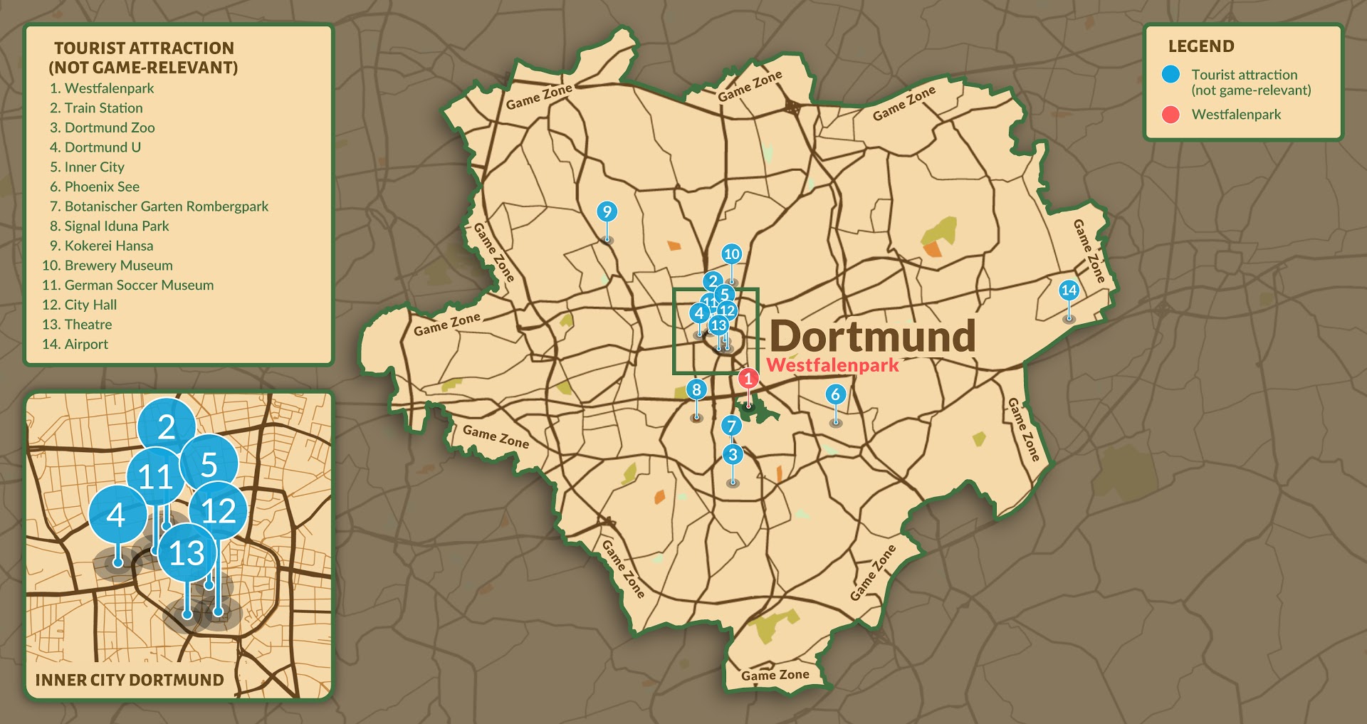 Karte von Dortmund Karte von Dortmund