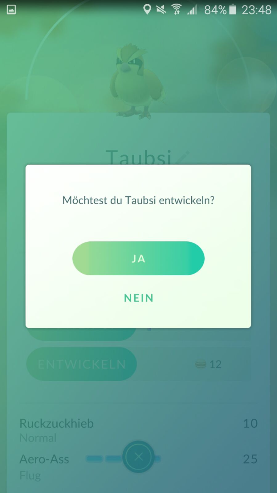 Taubsi entwickeln Taubsi entwickeln