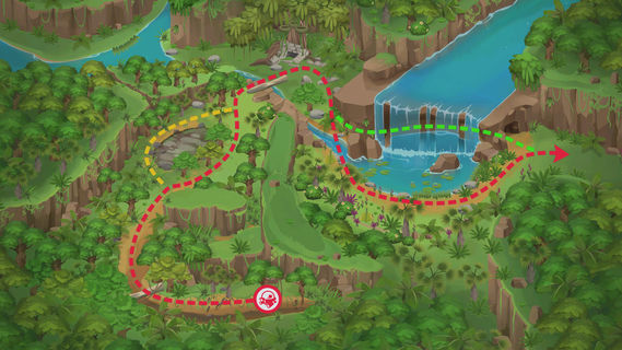 Karte von Dichter Dschungel - Dschungel (Tag)