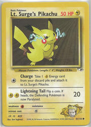 Gym Heroes 81/132 Lt. Surge's Pikachu