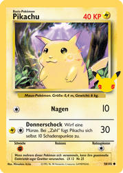 Kollektion zum 25. Jahrestag 58/102 Pikachu