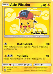 SM Black Star Promos SM111 Ashs Pikachu