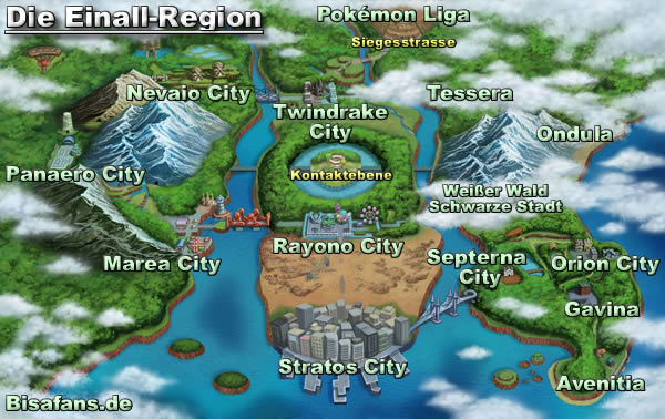 Die Einall-Region — Pokémon Schwarz und Pokémon Weiß — Editionen
