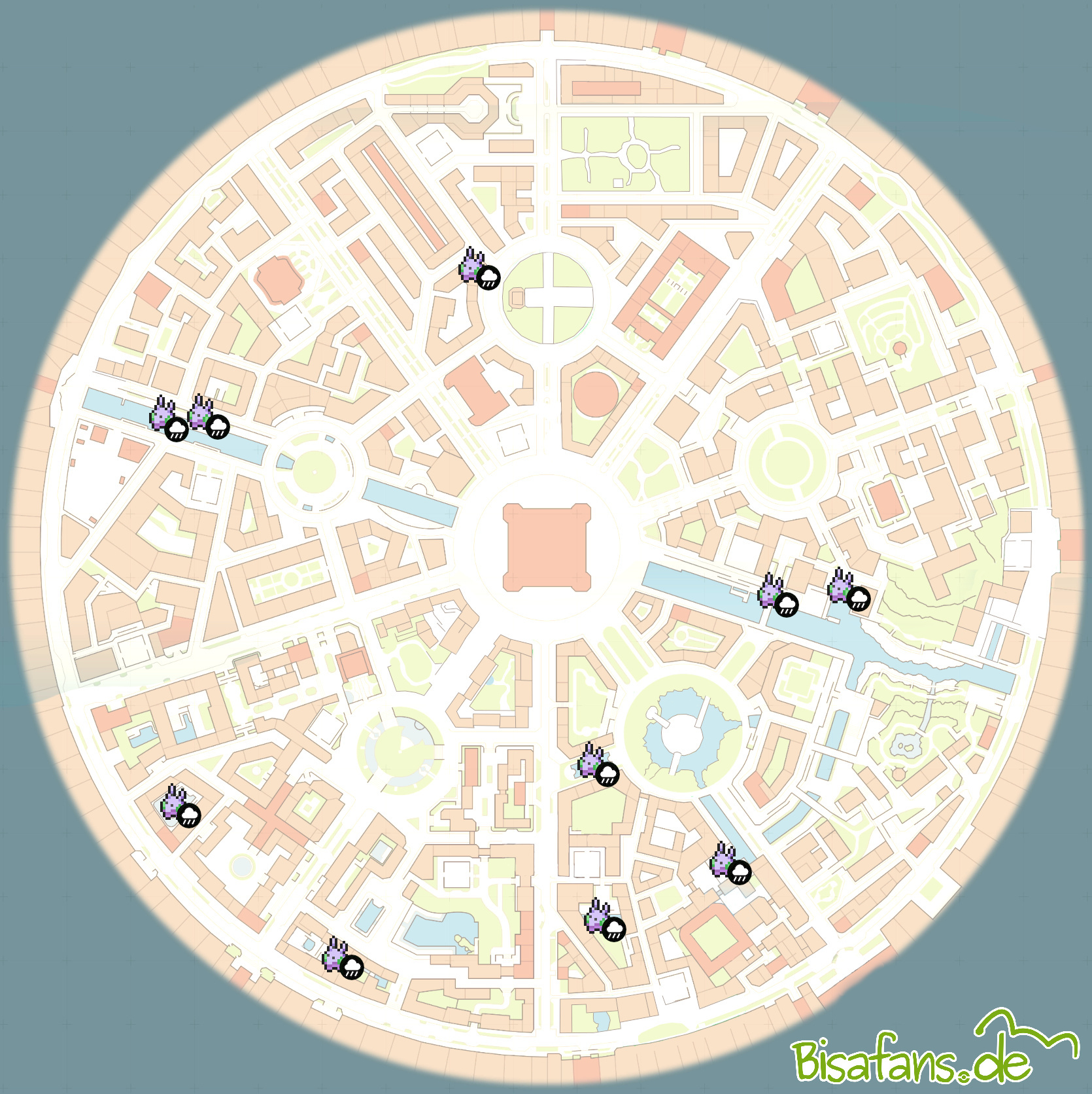 Viscora-Fundorte in Illumina City Viscora-Fundorte in Illumina City