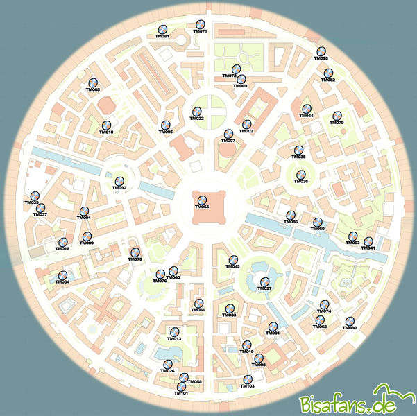 Karte der TM-Fundorte in Pokémon Pokémon-Legenden: Z-A