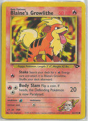 Gym Challenge 62/132 Blaine's Growlithe