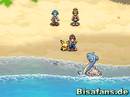 Am Lapras-Strand treffen wir auf das Namensgebende Pokémon