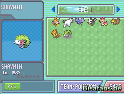 Auswahl von Shaymin in der Landform Auswahl von Shaymin in der Landform