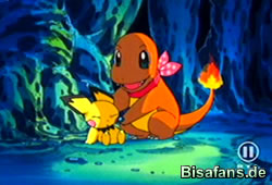 Glumanda hilft Pichu Glumanda hilft Pichu