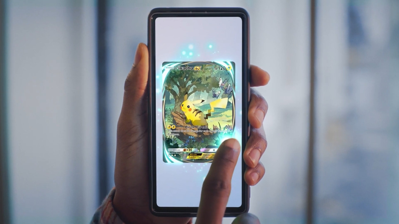 Screenshot des Trailers zu Pokémon-Sammelkartenspiel-Pocket Screenshot des Trailers zu Pokémon-Sammelkartenspiel-Pocket