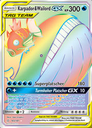Teams sind Trumpf 183/181 Karpador & Wailord TAG TEAM GX